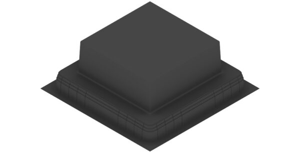 Produktbild UBD 320 357  -  Kunststoff-Einbaubox, schwarz, inkl. Styroporklotz im Inneren, oben: 330x330mm, unten: 508x508mm, H: 192mm
